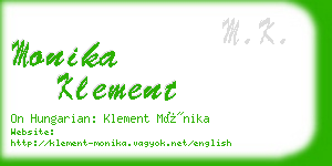 monika klement business card